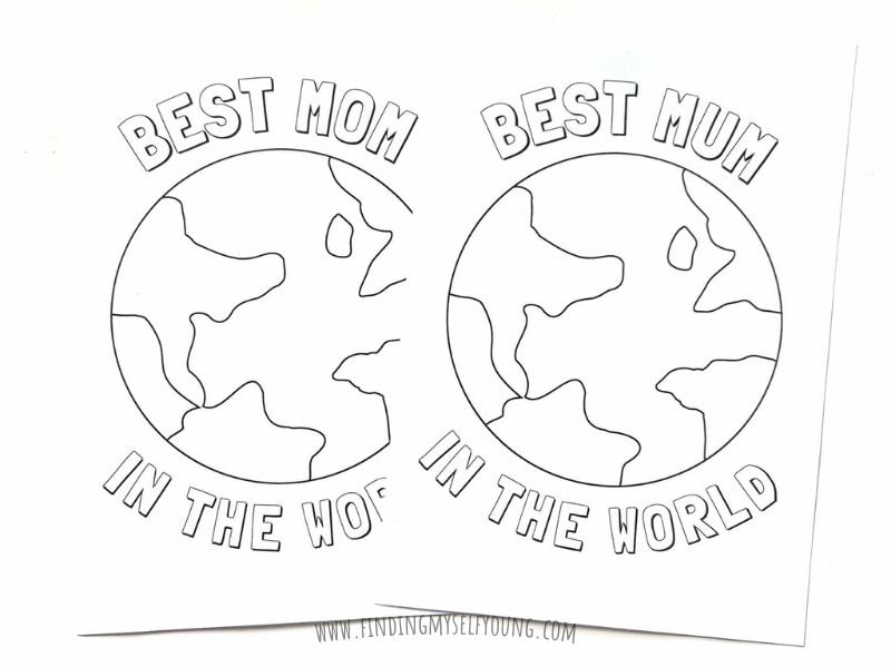 best mom in the world templates printed on white paper.